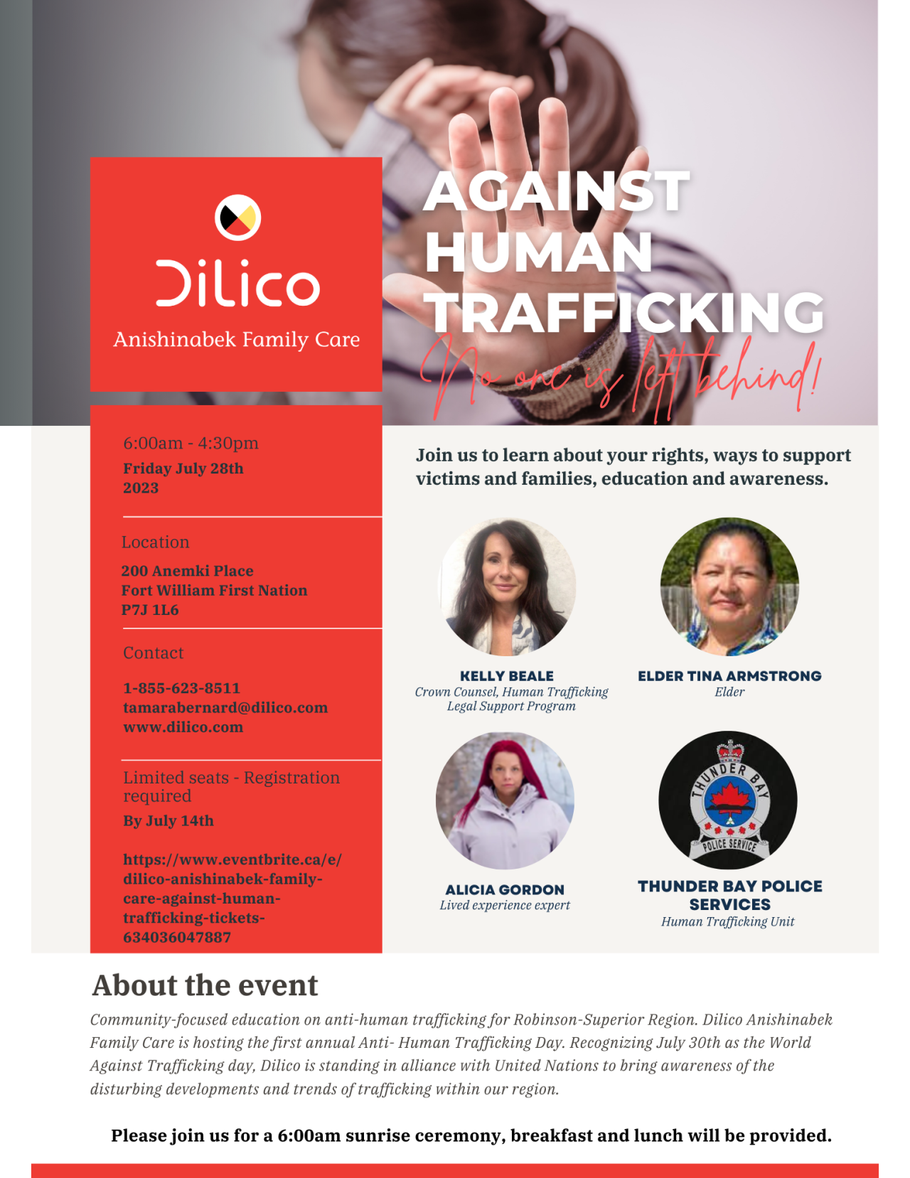 Against Human Trafficking Education Event Dilico